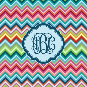 Retro Chevron Monogram