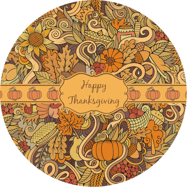 Custom Thanksgiving Multipurpose Round Labels - Custom Sized