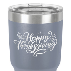 Thanksgiving 30 oz Stainless Steel Tumbler - Grey - Single-Sided