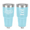 Thanksgiving 30 oz Stainless Steel Ringneck Tumbler - Teal - Double Sided - Front & Back