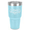 Thanksgiving 30 oz Stainless Steel Ringneck Tumbler - Teal - Front