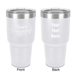 Thanksgiving 30 oz Stainless Steel Tumbler - White - Double-Sided