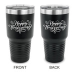 Thanksgiving 30 oz Stainless Steel Tumbler - Black - Double Sided