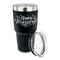 Thanksgiving 30 oz Stainless Steel Ringneck Tumblers - Black - LID OFF