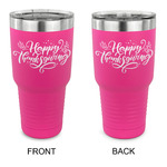 Thanksgiving 30 oz Stainless Steel Tumbler - Pink - Double Sided