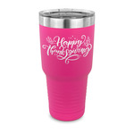 Thanksgiving 30 oz Stainless Steel Tumbler - Pink - Single Sided