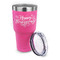 Thanksgiving 30 oz Stainless Steel Ringneck Tumblers - Pink - LID OFF