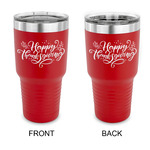 Thanksgiving 30 oz Stainless Steel Tumbler - Red - Double Sided