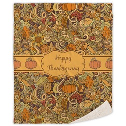 Thanksgiving Sherpa Throw Blanket (Personalized)