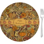 Thanksgiving Glass Appetizer / Dessert Plate 8" (Personalized)