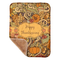 Thanksgiving Sherpa Baby Blanket - 30" x 40"