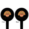 Thanksgiving Black Plastic 4" Food Pick - Round - Double Sided - Front & Back