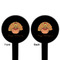 Thanksgiving Black Plastic 6" Food Pick - Round - Double Sided - Front & Back