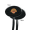 Thanksgiving Black Plastic 7" Stir Stick - Single Sided - Oval - Front & Back