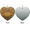 Thanksgiving Ceramic Flat Ornament - Heart Front & Back (APPROVAL)