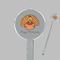 Thanksgiving Clear Plastic 7" Stir Stick - Round - Closeup