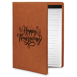 Thanksgiving Leatherette Portfolio with Notepad - Small - Single Sided