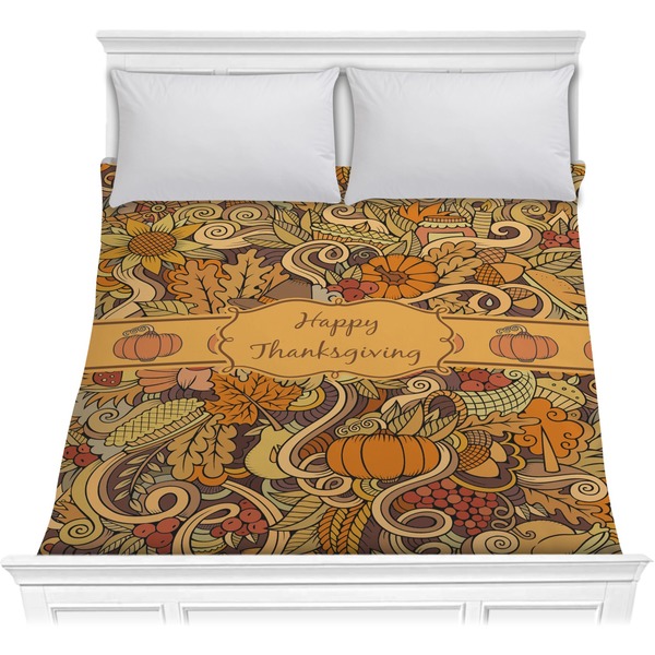 Custom Thanksgiving Comforter - Full / Queen (Personalized)