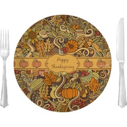 Thanksgiving Glass Lunch / Dinner Plate 10" (Personalized)