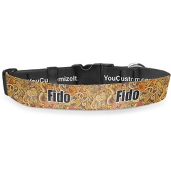 Thanksgiving Deluxe Dog Collar - Medium (11.5" to 17.5") (Personalized)