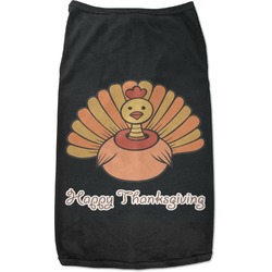 Thanksgiving Black Pet Shirt - L (Personalized)
