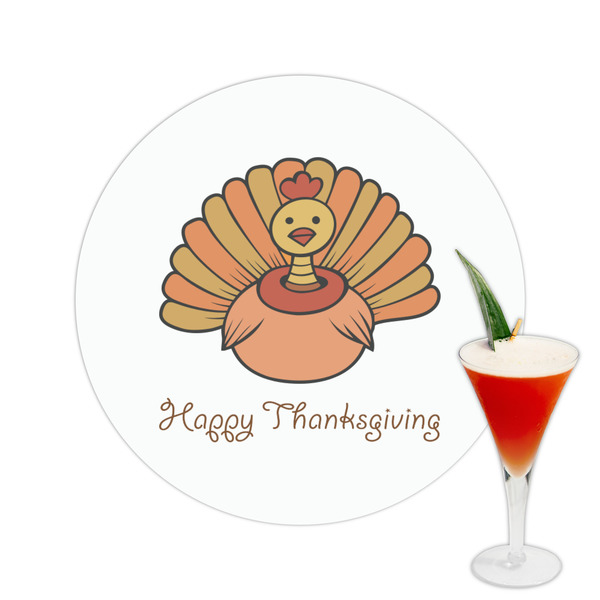 Custom Thanksgiving Printed Drink Topper -  2.5"