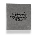 Thanksgiving Leather Binder - 1" - Grey