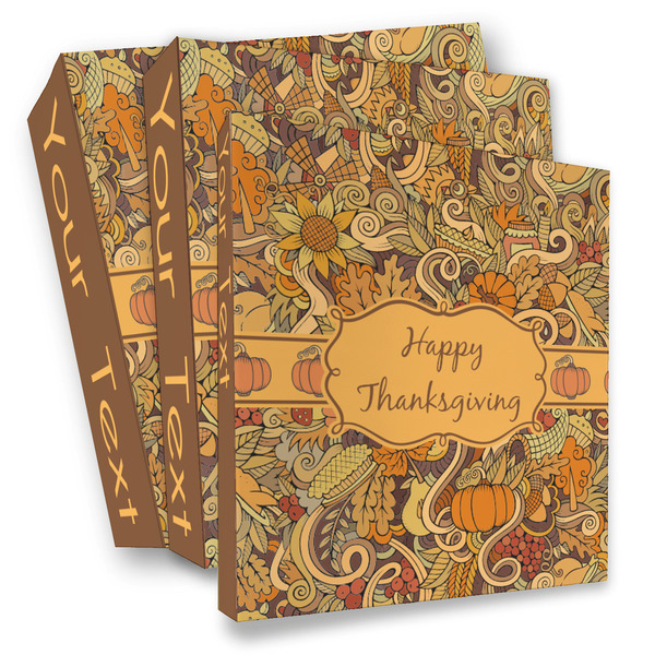 Custom Thanksgiving 3 Ring Binder - Full Wrap