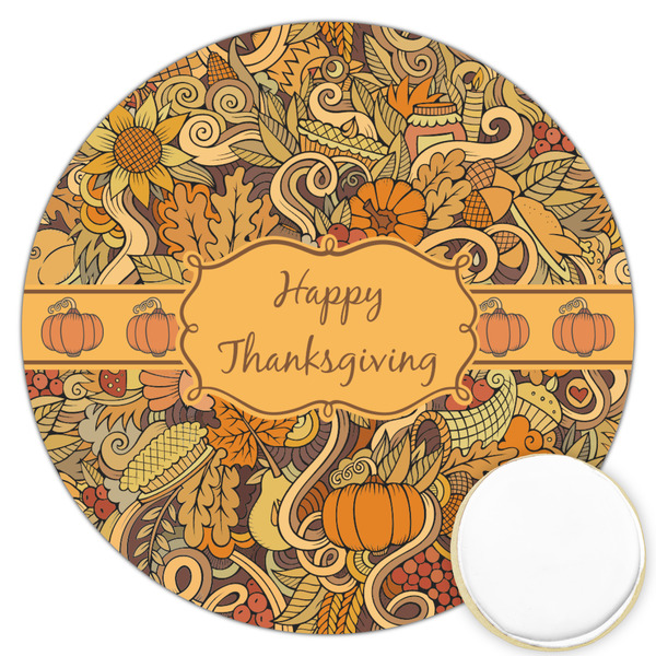 Custom Thanksgiving Printed Cookie Topper - 3.25"