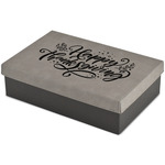 Thanksgiving Large Gift Box w/ Engraved Leather Lid