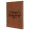 Thanksgiving Leather Sketchbook - Large - Single Sided - Angled View