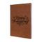 Thanksgiving Leather Sketchbook - Small - Single Sided - Angled View