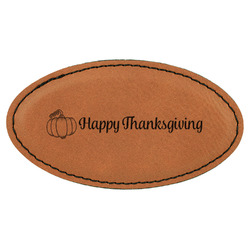 Thanksgiving Leatherette Oval Name Badge with Magnet