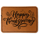 Thanksgiving Faux Leather Iron On Patch - Rectangle