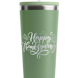 Thanksgiving RTIC Everyday Tumbler with Straw - 28oz - Light Green - Single-Sided