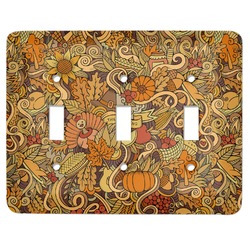 Thanksgiving Light Switch Cover (3 Toggle Plate)