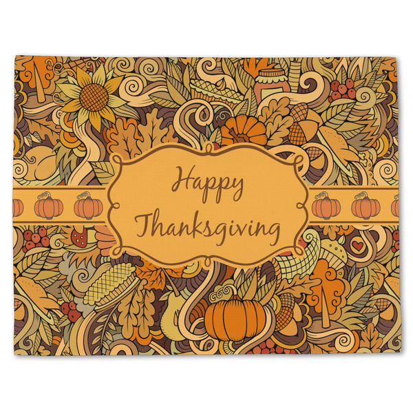 Custom Thanksgiving Single-Sided Linen Placemat - Single