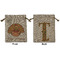 Thanksgiving Medium Burlap Gift Bag - Front and Back