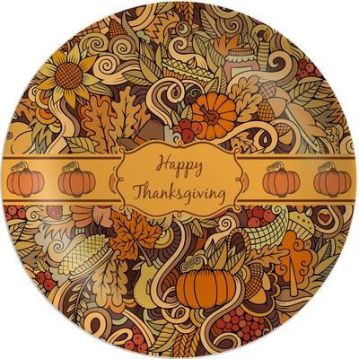 Custom Thanksgiving Melamine Plate (Personalized) | YouCustomizeIt