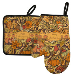 Thanksgiving Left Oven Mitt & Pot Holder Set