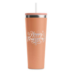 Thanksgiving RTIC Everyday Tumbler with Straw - 28oz - Peach - Single-Sided