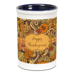 Thanksgiving Ceramic Pencil Holders - Blue