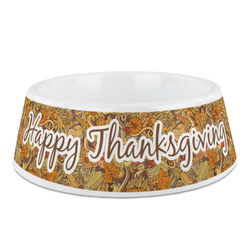 Thanksgiving Plastic Dog Bowl