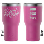 Thanksgiving RTIC Tumbler - Magenta - Laser Engraved - Double-Sided