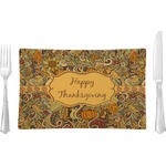 Thanksgiving Rectangular Glass Lunch / Dinner Plate - Single or Set (Personalized)