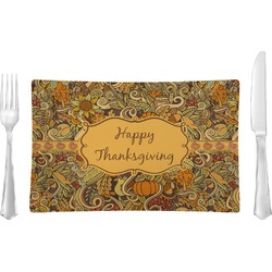 Thanksgiving Glass Rectangular Lunch / Dinner Plate (Personalized)