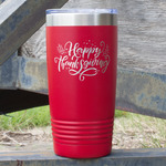 Thanksgiving 20 oz Stainless Steel Tumbler - Red - Double Sided