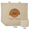 Thanksgiving Reusable Cotton Grocery Bag - Front & Back View