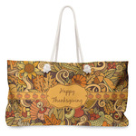 Thanksgiving Large Tote Bag with Rope Handles