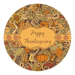 Thanksgiving Round Decal - Large (Personalized)